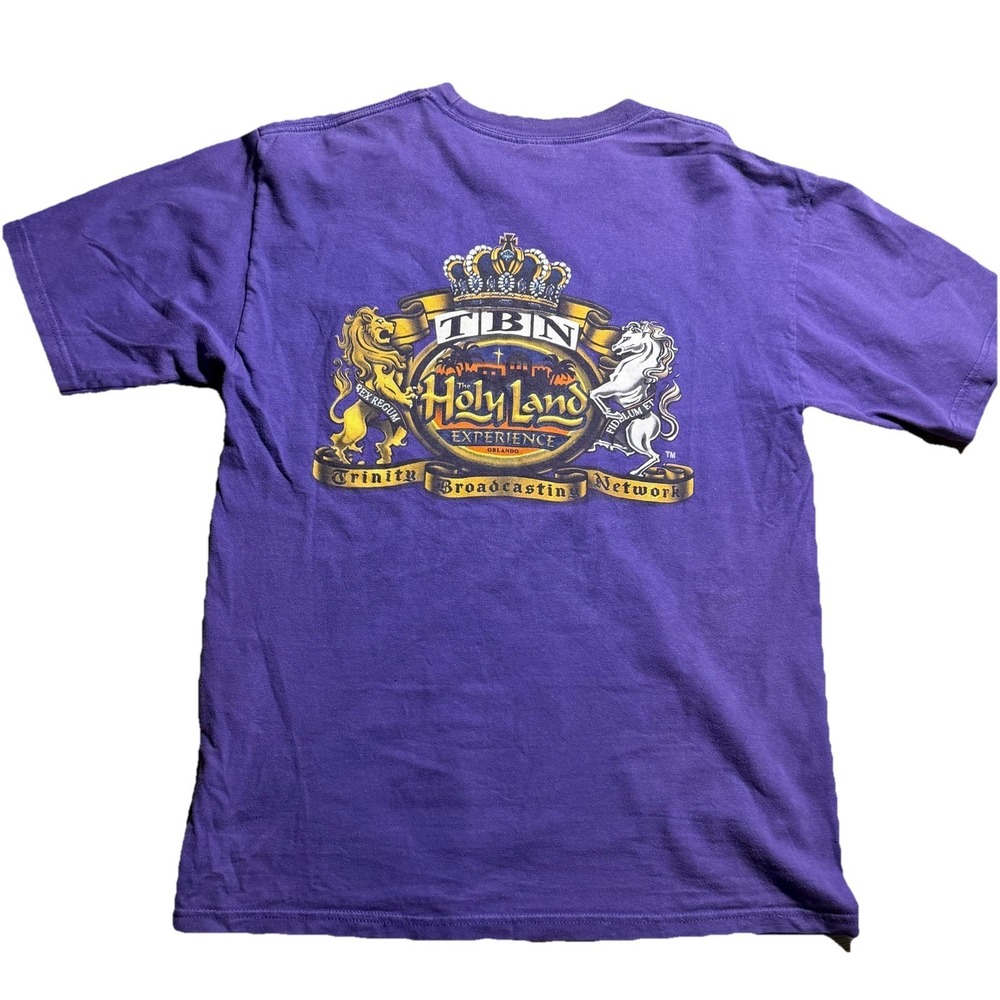 Holy‎ Land Experience Orlando T Shirt Mens Medium Purple TBN Graphic Tee